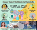 2-in-1 Mini Portable Handheld Fan with Desktop Base & Phone Stand